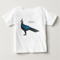 Palawan peacock pheasant bird cartoon illustration
