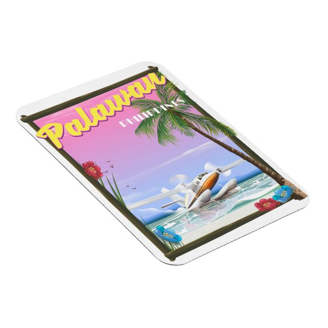 Palawan Philippines flight poster Magnet (Right Side)