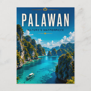 🏝️ Palawan Philippines Lagoon Home Decor 🌊 Postcard