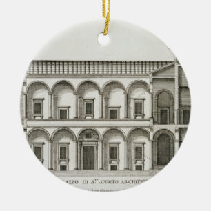 Palazzo di Santo Spirito, from 'Palazzi di Roma', Ceramic Tree Decoration