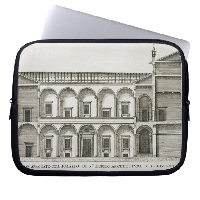 Palazzo di Santo Spirito, from 'Palazzi di Roma', Laptop Sleeve (Front)