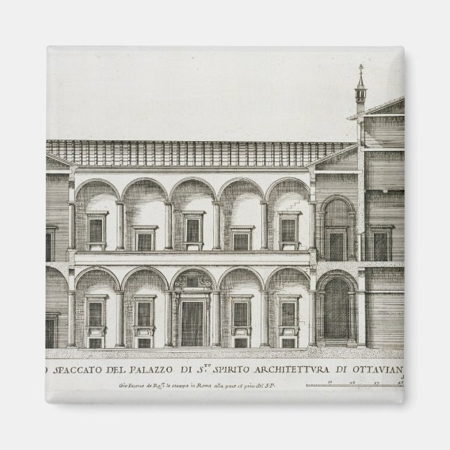 Palazzo di Santo Spirito, from 'Palazzi di Roma', Magnet (Front)