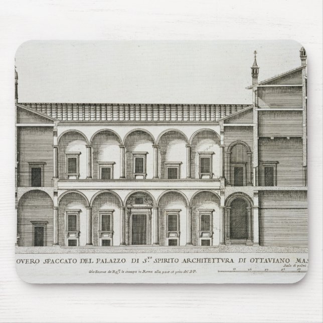 Palazzo di Santo Spirito, from 'Palazzi di Roma', Mouse Pad (Front)