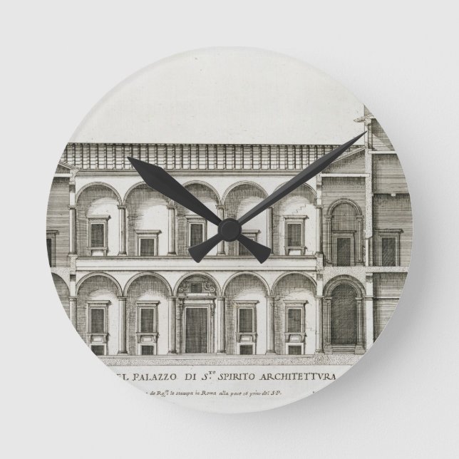Palazzo di Santo Spirito, from 'Palazzi di Roma', Round Clock (Front)
