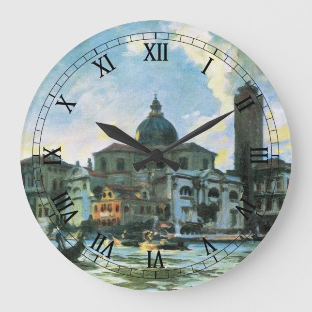 Palazzo Labia, Venice by John Singer Sargent Large Clock (Front)