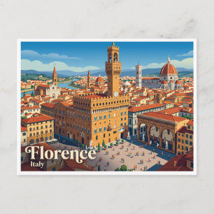 Palazzo Vecchio and Piazza della Signoria Florence Postcard