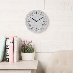 Palazzo White Marble Wall Clock