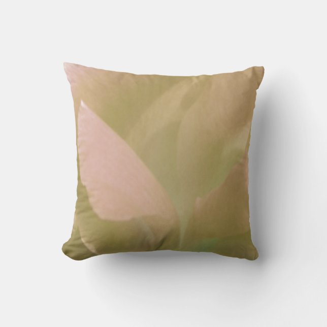Pale Abstract Petals Cushion (Front)