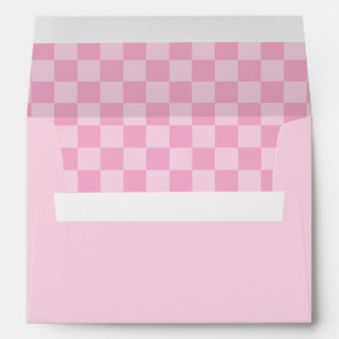 Pale and Light Pink Checkered Envelope