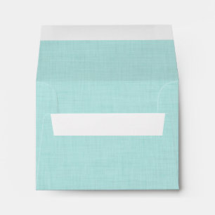 Pale Aqua Linen Look Wedding RSVP V03 Envelopes