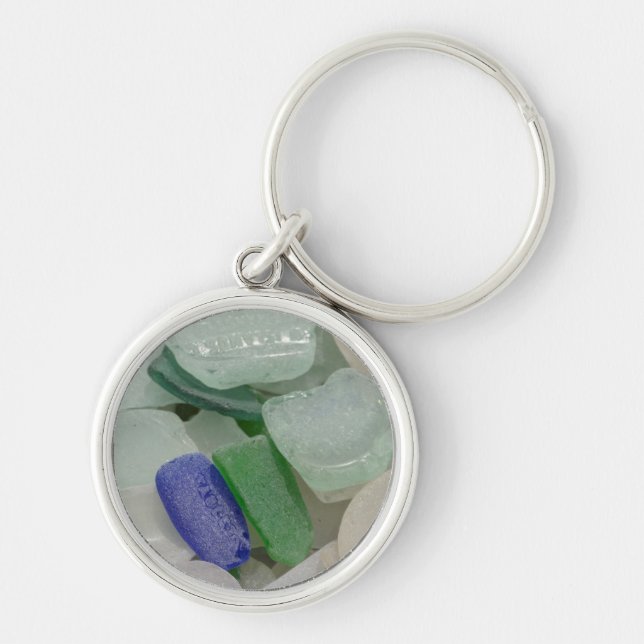 Pale Beach Glass Key Ring (Front)