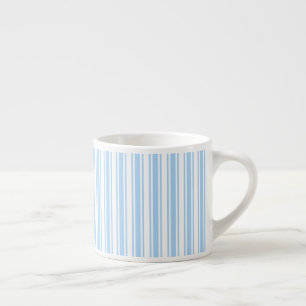 Pale blue and white candy stripes espresso cup