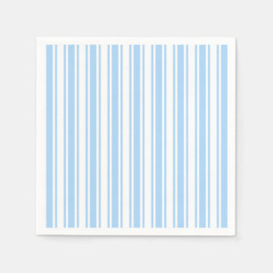 Pale blue and white candy stripes napkin