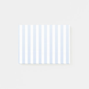 Pale blue and white candy stripes post-it notes