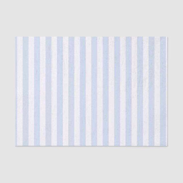 Pale blue and white candy stripes tissue paper (Front)