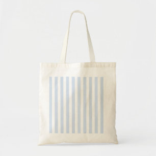 Pale blue and white candy stripes tote bag