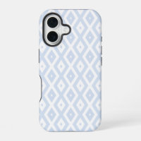 Pale blue and white diamond pattern 