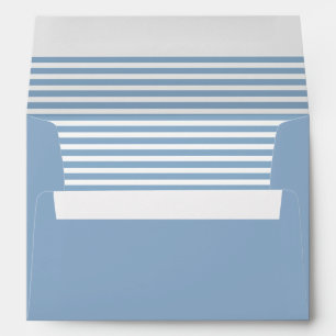 Pale Blue and White Striped  Envelope