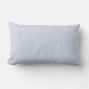 Pale Blue Baubles in Diamonds Pattern Lumbar Cushion