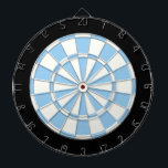 Pale Blue Black And White Dartboard<br><div class="desc">Pale Blue Black And White Dart Board</div>