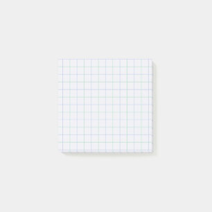 Pale Blue Chequered Pattern Soft Grid Design Post-it Notes