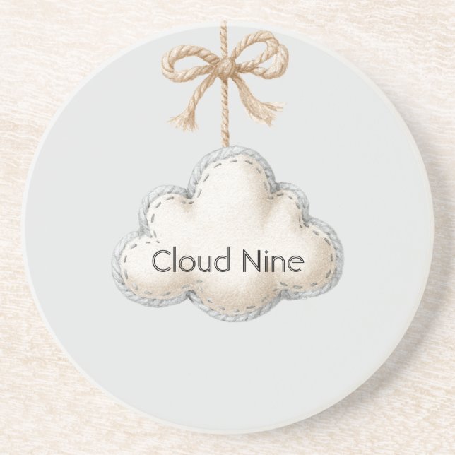 Pale Blue Cloud Nine Coaster (Front)