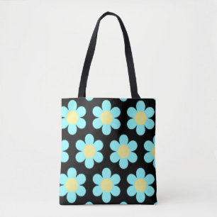 Pale Blue Daisies Tote Bag