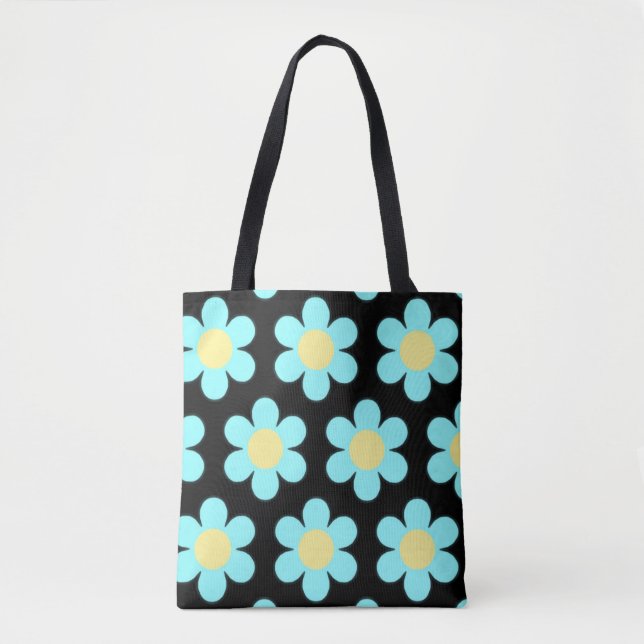 Pale Blue Daisies  Tote Bag (Front)