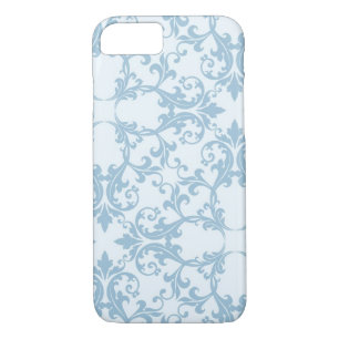 Pale Blue Damask iPhone 8/7 Case