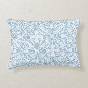 Pale Blue Damask Decorative Cushion