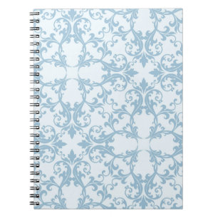 Pale Blue Damask Notebook