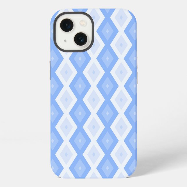 Pale blue diamond pattern Case-Mate iPhone case (Back)