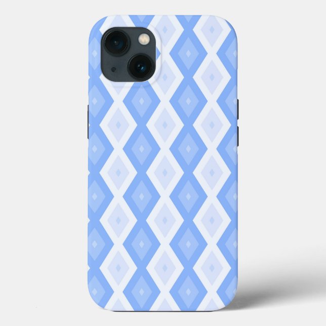 Pale blue diamond pattern Case-Mate iPhone case (Back)