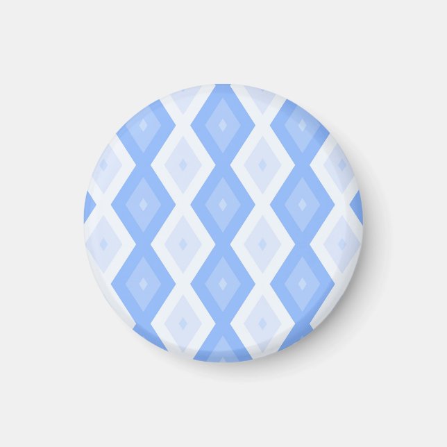 Pale blue diamond pattern magnet (Front)