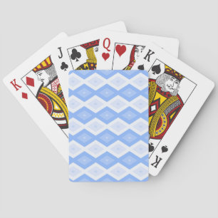 Pale blue diamond pattern playing cards