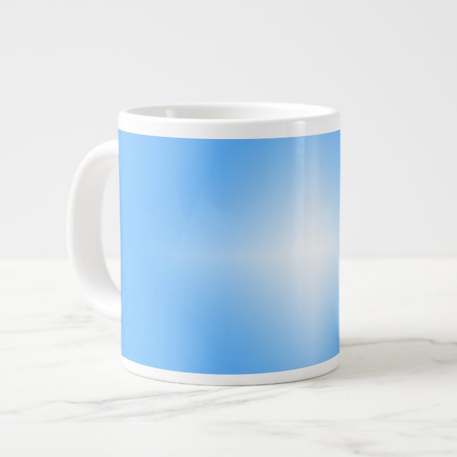 Pale Blue Diamond Shine  Large Coffee Mug (Front Left)