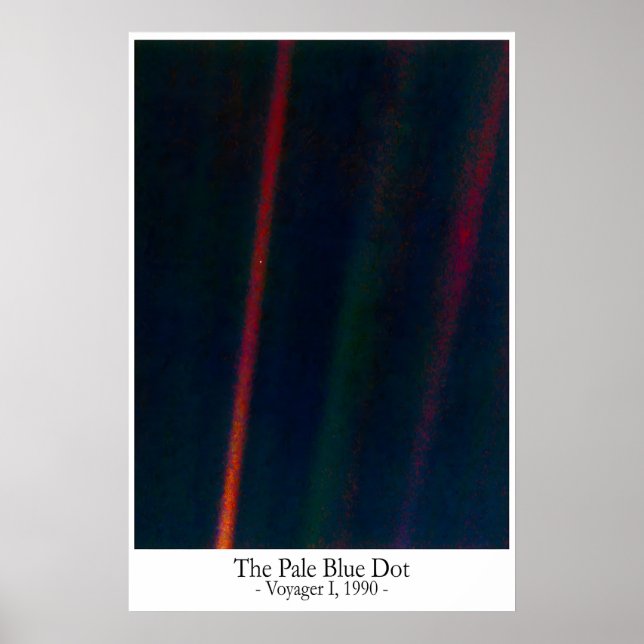 Pale Blue Dot Poster Voyager 1 Astronomy Print 10 (Front)