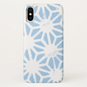 Pale blue geometric pattern iPhone x case