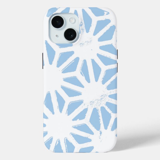 Pale blue geometric pattern Case-Mate iPhone case (Back)