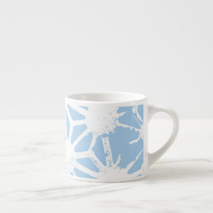 Pale blue geometric pattern espresso cup