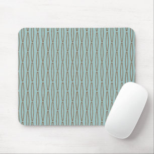 Pale Blue Geometric Repeat Mouse Pad