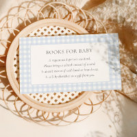 Pale Blue Gingham Classic Boys Baby Shower