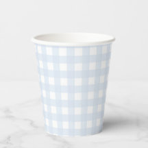 Pale Blue Gingham Classic Boys Baby Shower