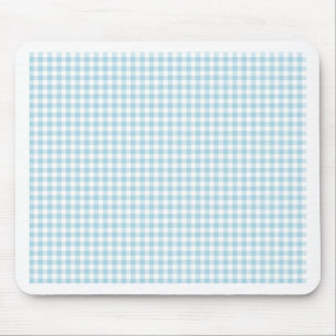 Pale Blue Gingham Mouse Pad