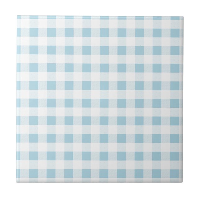 Pale Blue Gingham Tile (Front)
