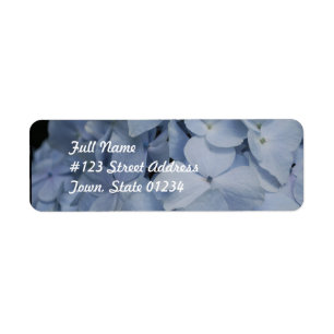 Pale Blue Hydrangea Return Address Label