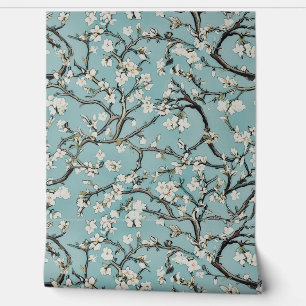 pale blue,Klimt,Almond tree, Art,Painting,Gustav K Wallpaper