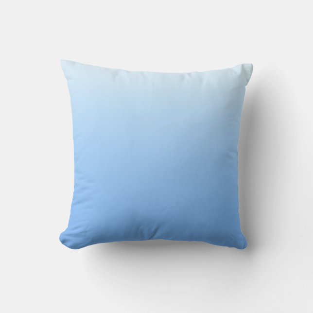 Pale blue ombre background cushion (Front)