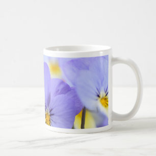 Pale Blue Pansies Coffee Mug