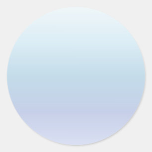 Pale Blue Pastel Gradient Classic Round Sticker